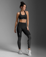 2XU Women Light Speed React Hi-Rise Compression Tights - Black / India Ink