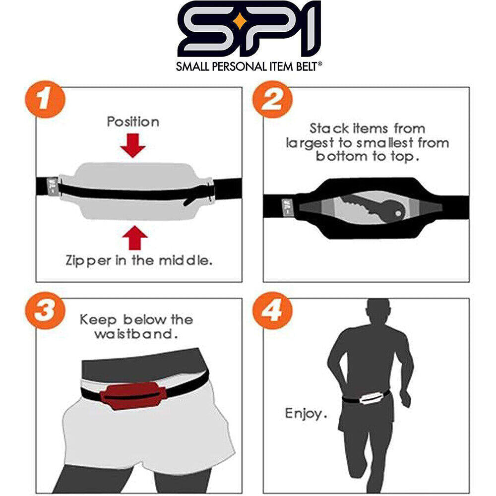 SPIbelt Senza Logo – Cintura Portatutto Large Pocket, Per Running E Viaggi, Made In USA