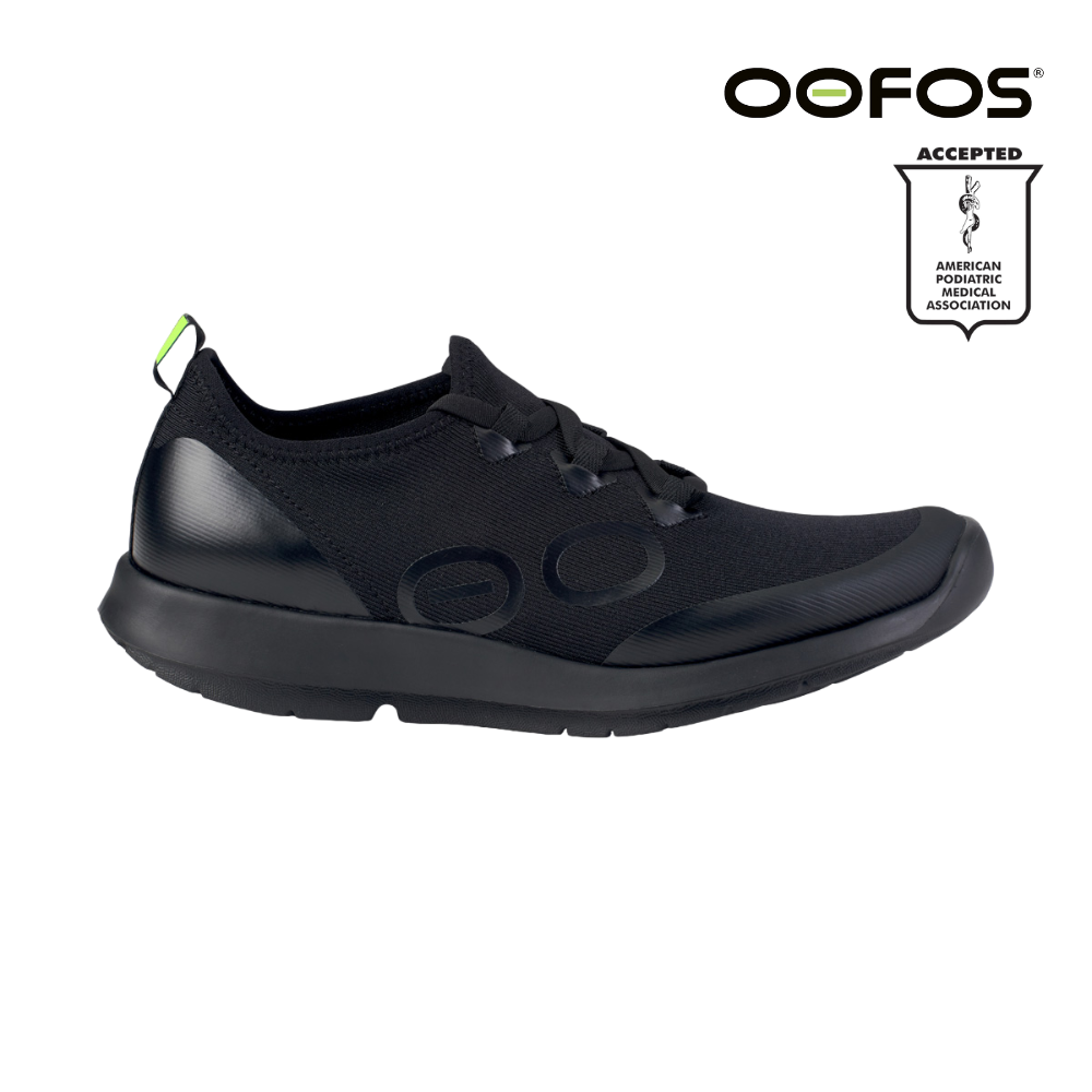靴 OOFOS OOMG Sport LS Women - Black (US 7) OOFOS Women OOmg Sport LS - Black / Black – Running Lab Singapore