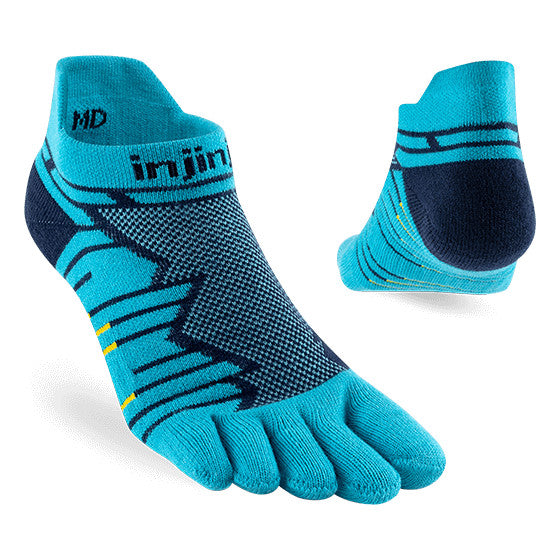 Injinji Ultra Run Midweight No-Show Coolmax - Pacific Blue