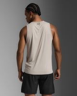 2XU Men Aero Tank - Carbon / Black Reflective