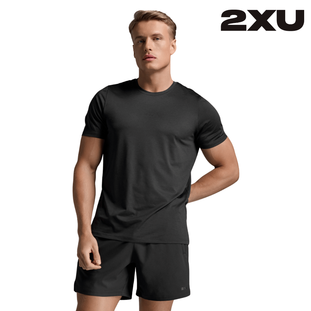 2XU Men Motion Soft Jersey Tee - Black / Black