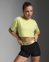 2XU Women Form Soft Jersey Crop Tee - Cool Matcha / Cool Matcha