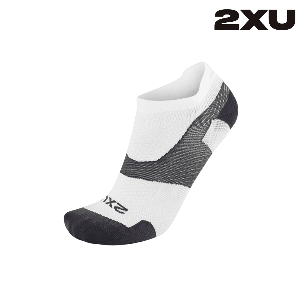 Buy 2XU Unisex Vectr Ultralight 1/4 Crew Socks - White / Grey for running in Singapore - Running Lab SG
