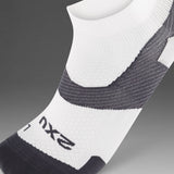 Buy 2XU Unisex Vectr Ultralight 1/4 Crew Socks - White / Grey for running in Singapore - Running Lab SG