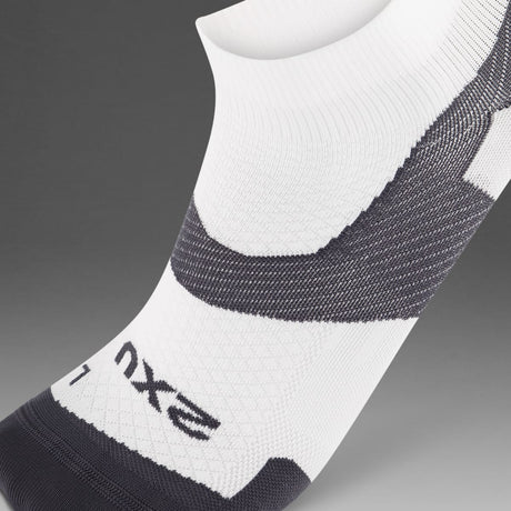 Buy 2XU Unisex Vectr Ultralight 1/4 Crew Socks - White / Grey for running in Singapore - Running Lab SG
