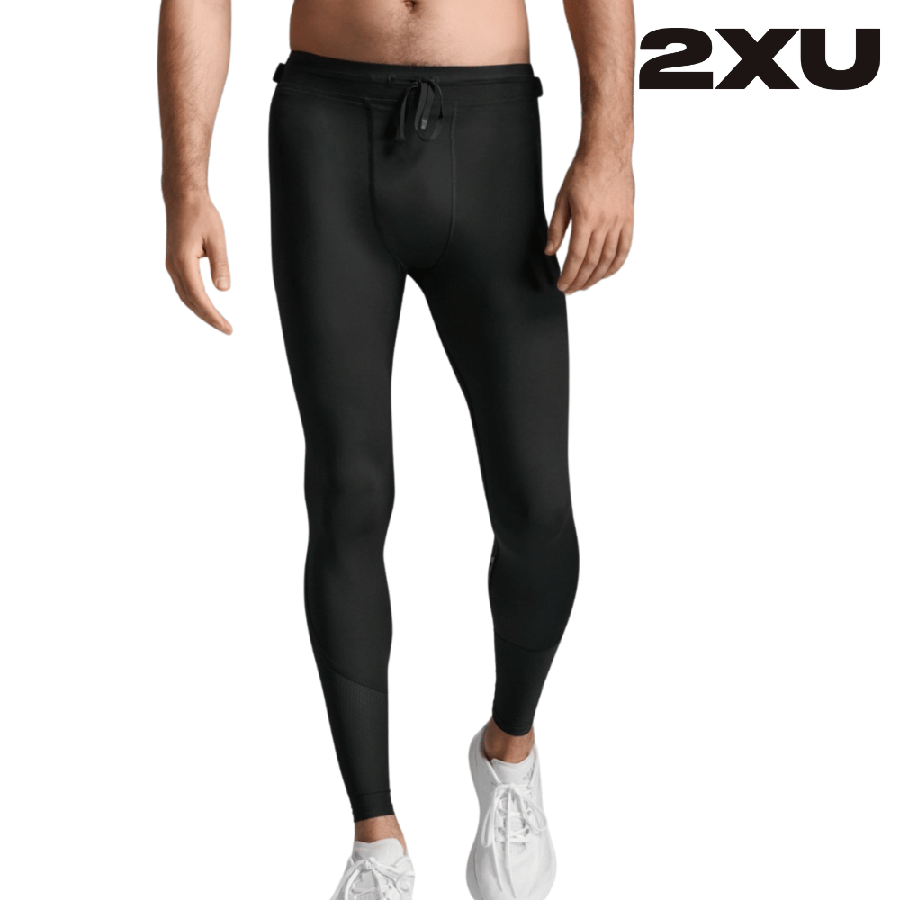 2XU Men Aero Mesh Compression Tights - Black / Silver