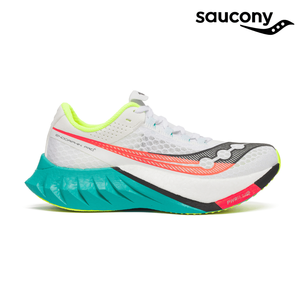 Saucony Women Endorphin Pro 4 - White / Mutant – Running Lab Singapore