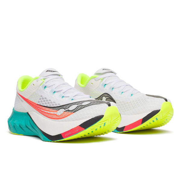 Saucony Women Endorphin Pro 4 - White / Mutant – Running Lab Singapore