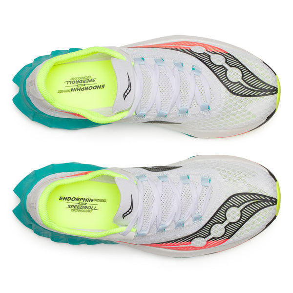 Saucony Women Endorphin Pro 4 - White / Mutant – Running Lab Singapore