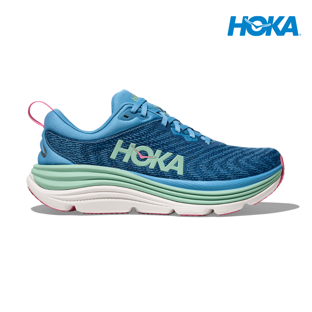 Buy HOKA Women Gaviota 5 Wide - Alpine Blue / Jadeite for running in Singapore - Running Lab SG
