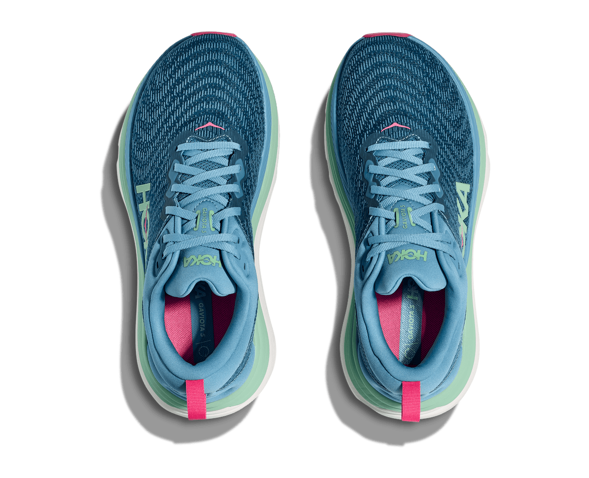 Buy HOKA Women Gaviota 5 Wide - Alpine Blue / Jadeite for running in Singapore - Running Lab SG