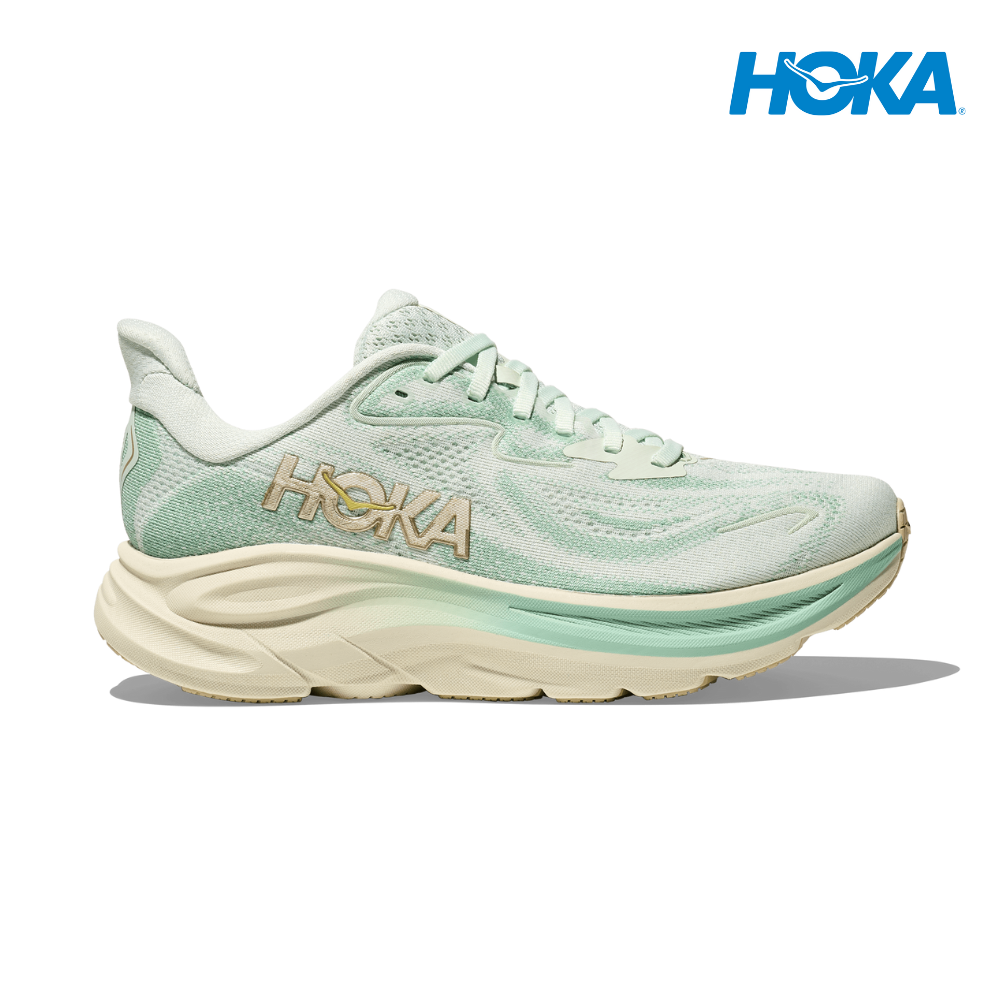 HOKA Women Clifton 10 Wide - Sea Glass / Jadeite – Running Lab