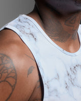 2XU Men Aero Mesh Tank - Blue Marble / Black Reflective