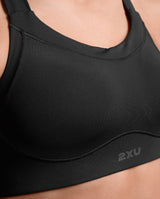 2XU Women Light Speed High Impact Sports Bra - Black / Silver Reflective