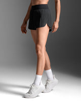 2XU Women Light Speed Hi-Rise 3 Inch Short - Black / Black Reflective