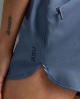 2XU Women Aero Hi-Rise 4 Inch Shorts - Indigo / Indigo Reflective