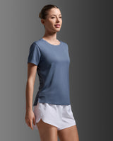 2XU Women Aero Mesh Tee - Indigo / Indigo Reflective