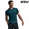 2XU Men Aero Mesh Tee - Dark Moss / Silver Reflective
