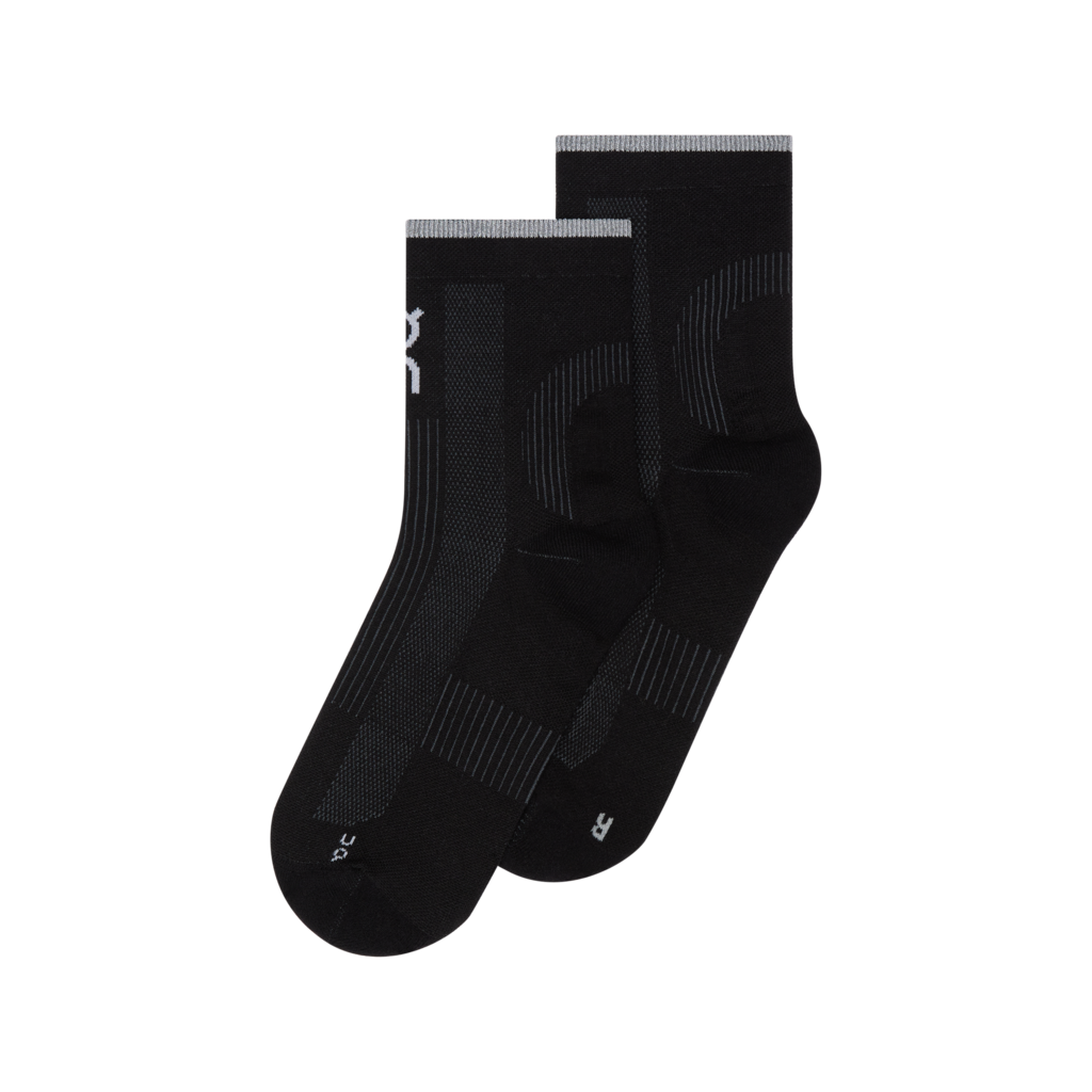 On Unisex Performance Run Sock Mid - Black / Eclipse