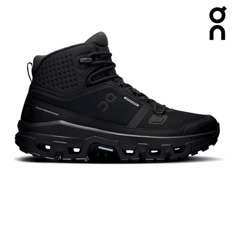 On Women Cloudrock Mid Waterproof - Black / Black