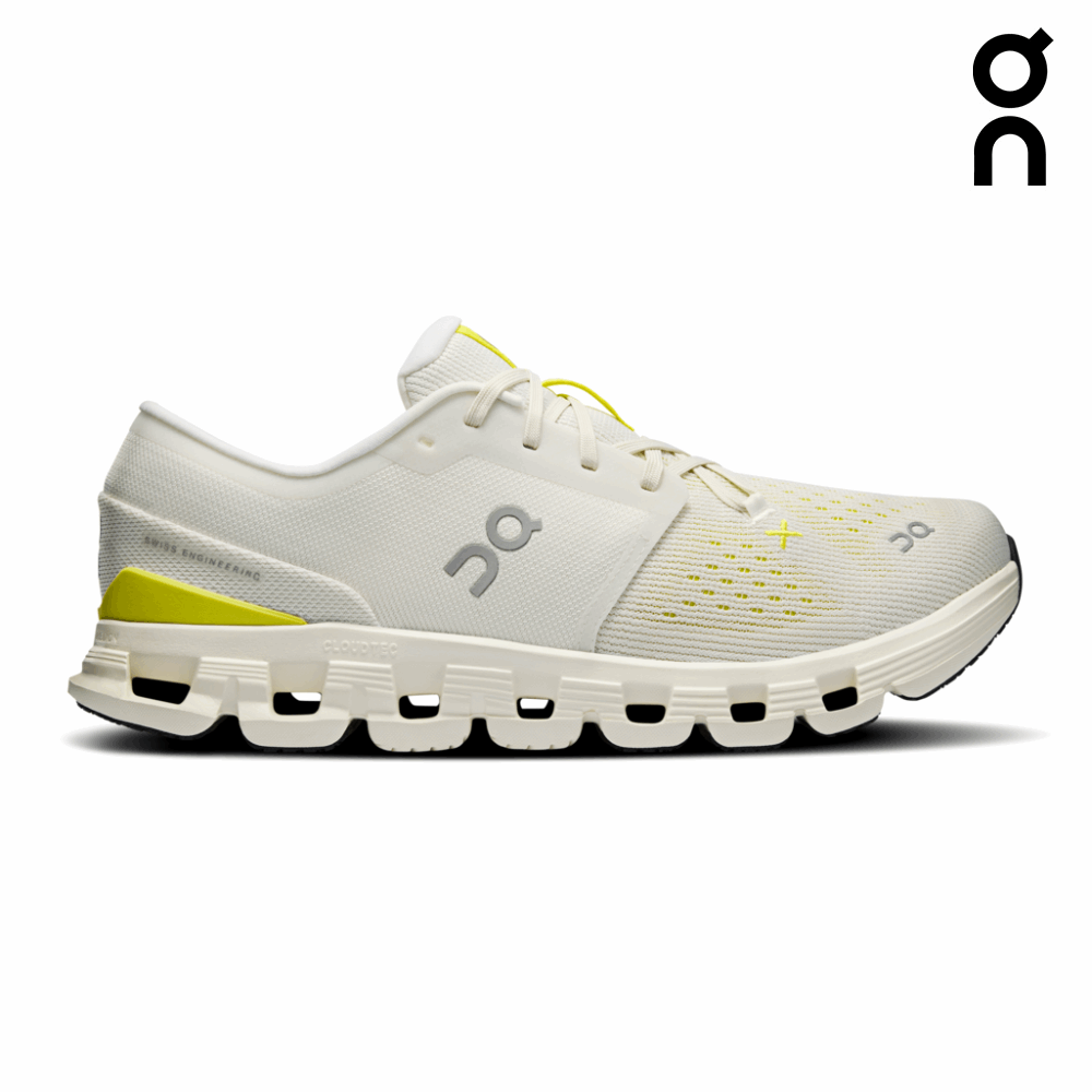 On Men Cloud X 4 - Ivory / Lime