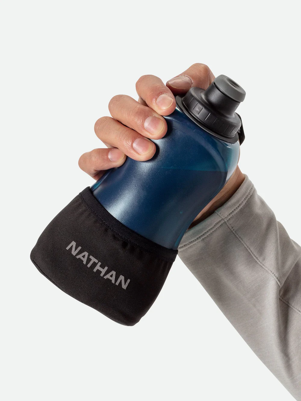 Nathan Sports Quick Squeeze Lite 18oz/532ml Handheld - Black / Marine Blue
