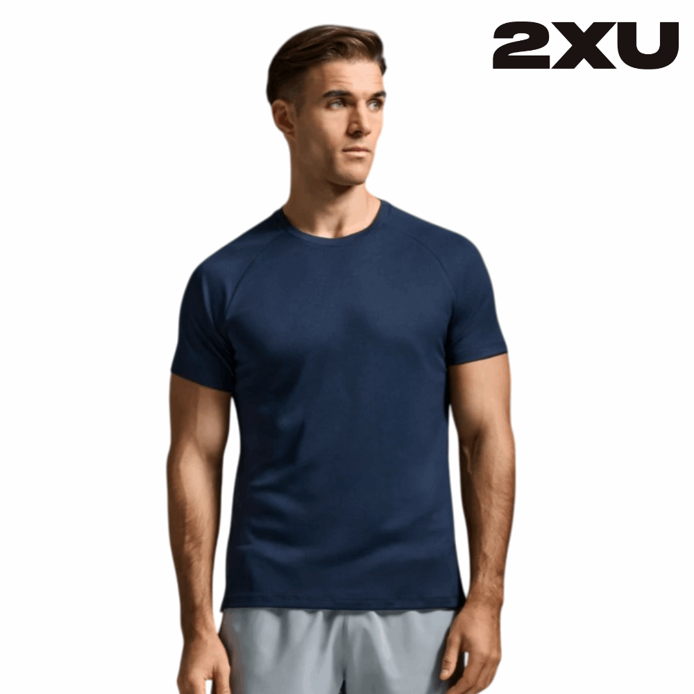2XU Men Aero Mesh Tee - Midnight / Silver Reflective