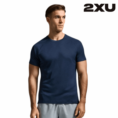 2XU Men Aero Mesh Tee - Midnight / Silver Reflective