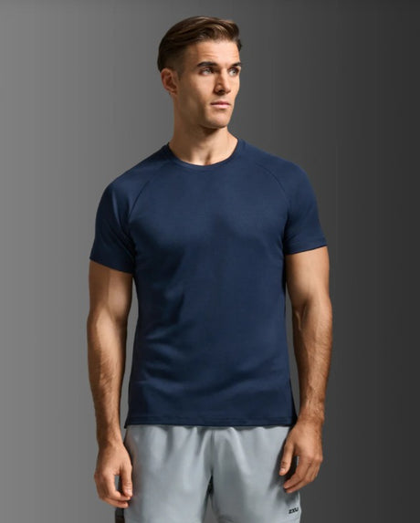 2XU Men Aero Mesh Tee - Midnight / Silver Reflective