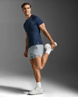 2XU Men Aero Mesh Tee - Midnight / Silver Reflective