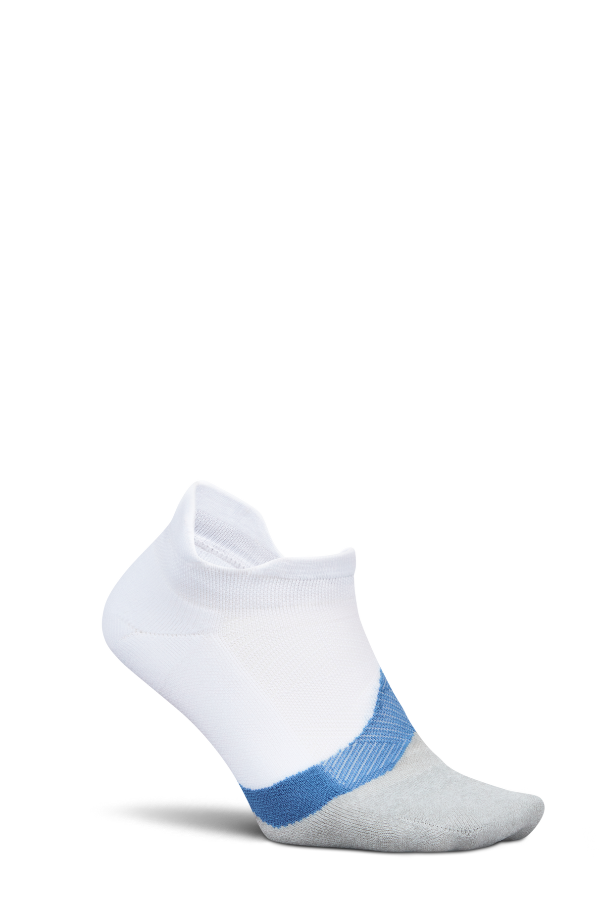 Feetures Active Elite Light Cushion No Show Tab - White Tide