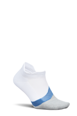 Feetures Active Elite Light Cushion No Show Tab - White Tide