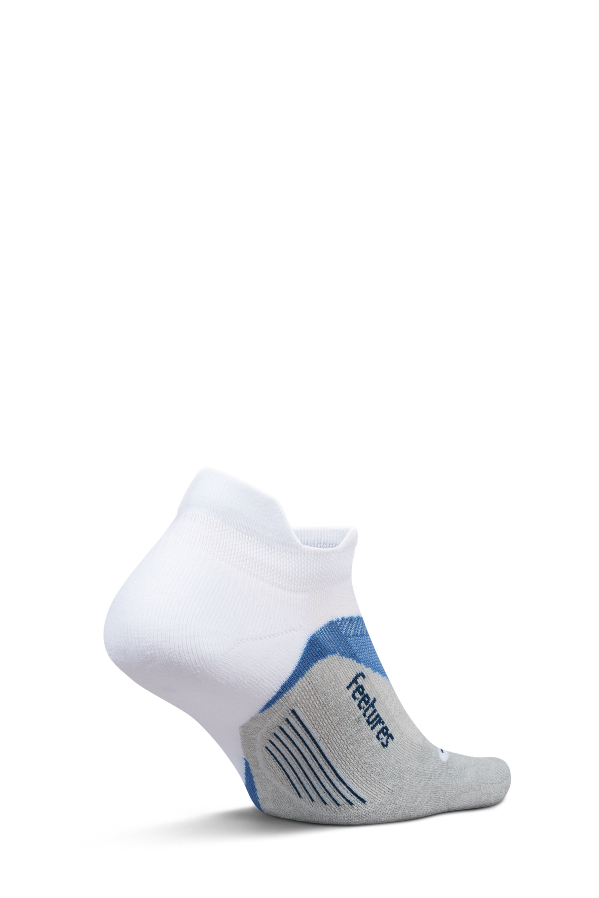 Feetures Active Elite Light Cushion No Show Tab - White Tide