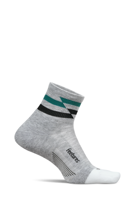 Feetures Active Elite Max Cushion Quarter - Gray Track