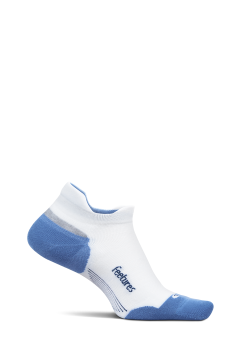 Feetures Active Elite Max Cushion No Show Tab - White Tide