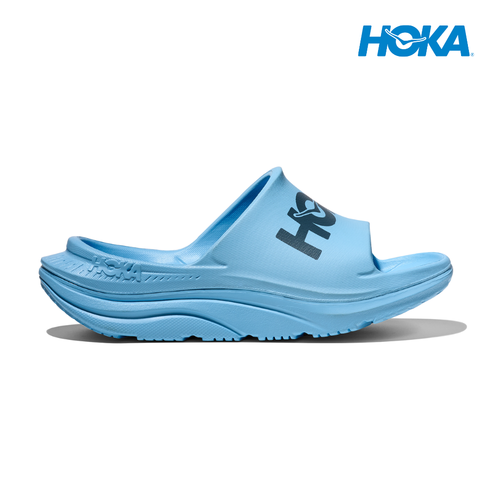 Buy HOKA Unisex Ora Athletic Slide - Soaring Blue / Faded Navy for running in Singapore - Running Lab SG
