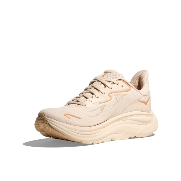 Buy HOKA Women Clifton 10 Wide - Vanilla / Birch for running in Singapore - Running Lab SG