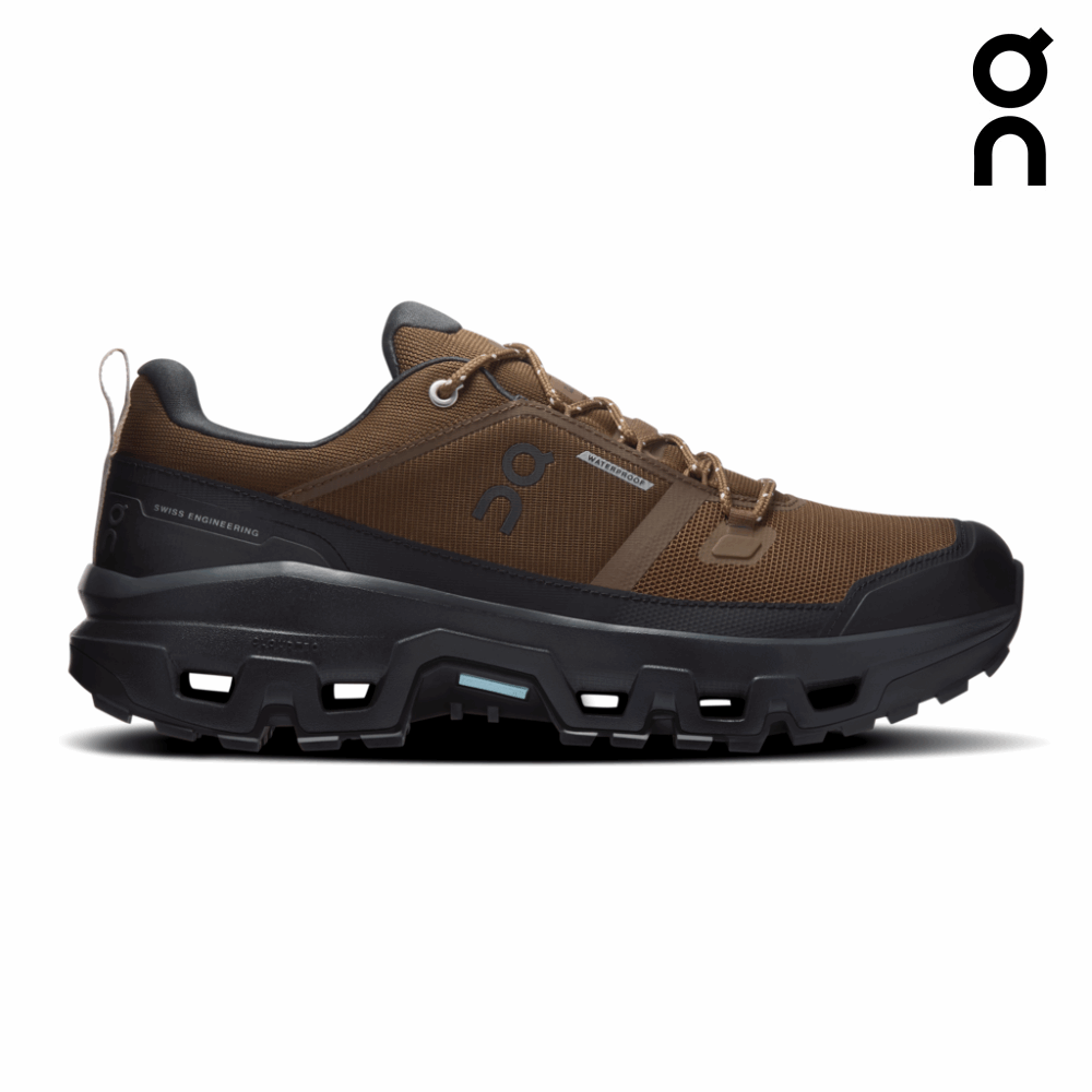 Buy On Men Cloudrock Low Waterproof - Earth / Black for running in Singapore - Running Lab SG