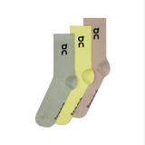 On Unisex Logo Sock High 3-Pack - Lemonade / Tin