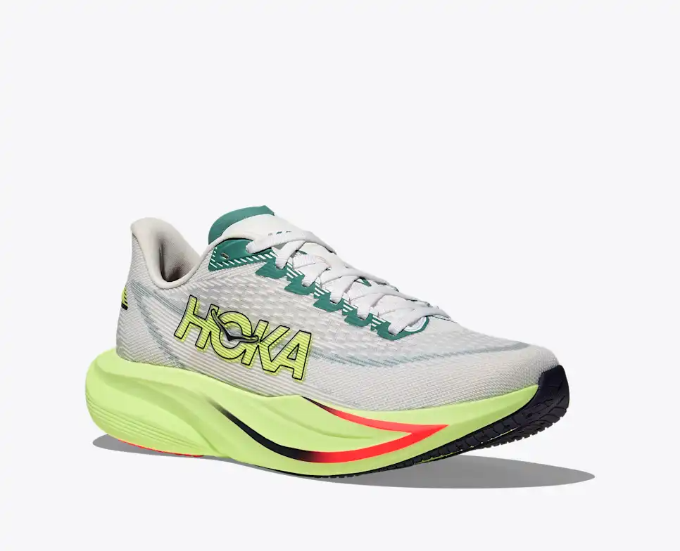 Buy HOKA Men Mach 7 Wide - Frost / Neon Yuzu for running in Singapore - Running Lab SG