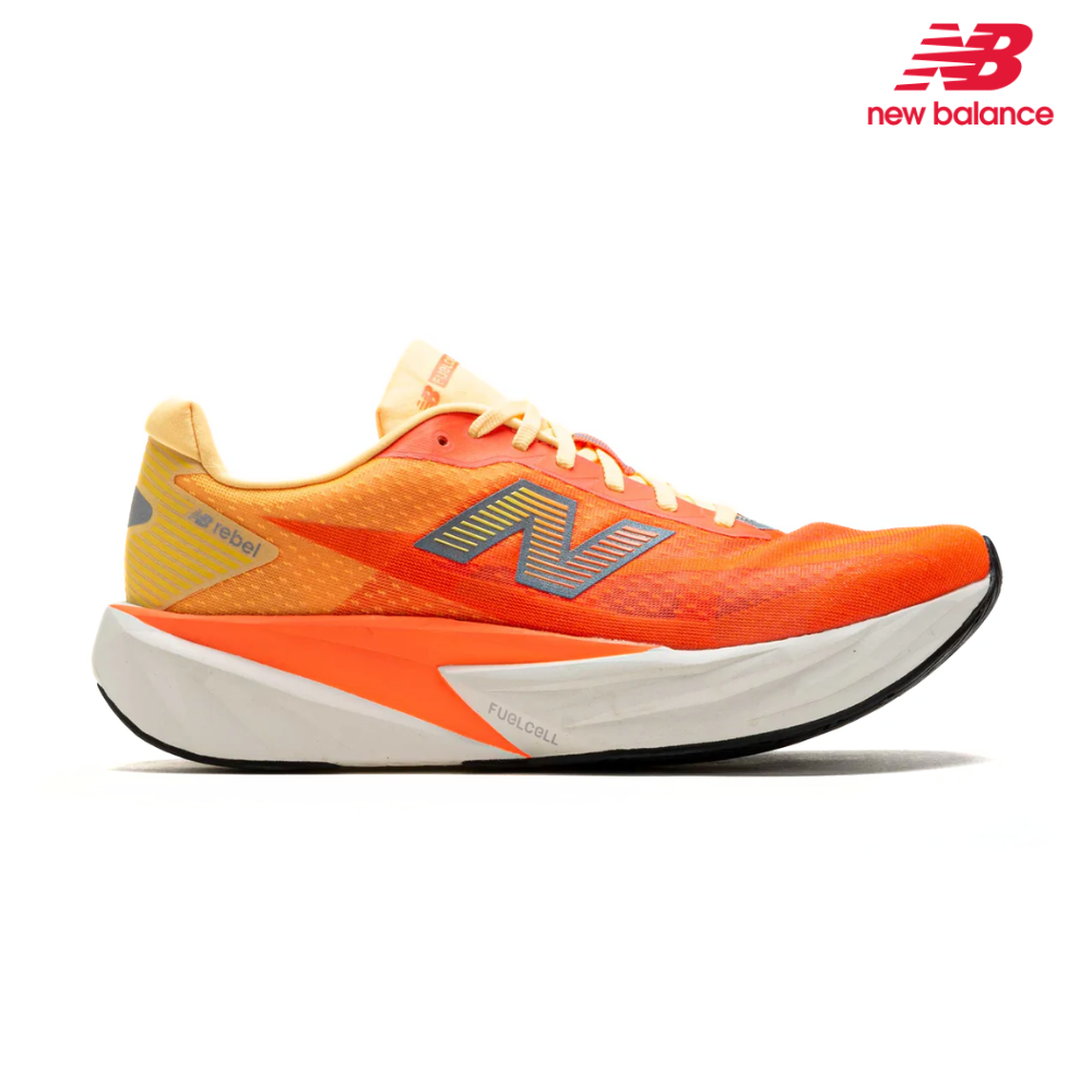 Buy New Balance Men FuelCell Rebel V5 - Tangerine Heat / Silver Metallic for running in Singapore - Running Lab SG