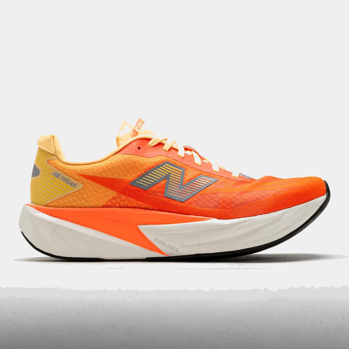 Buy New Balance Men FuelCell Rebel V5 - Tangerine Heat / Silver Metallic for running in Singapore - Running Lab SG
