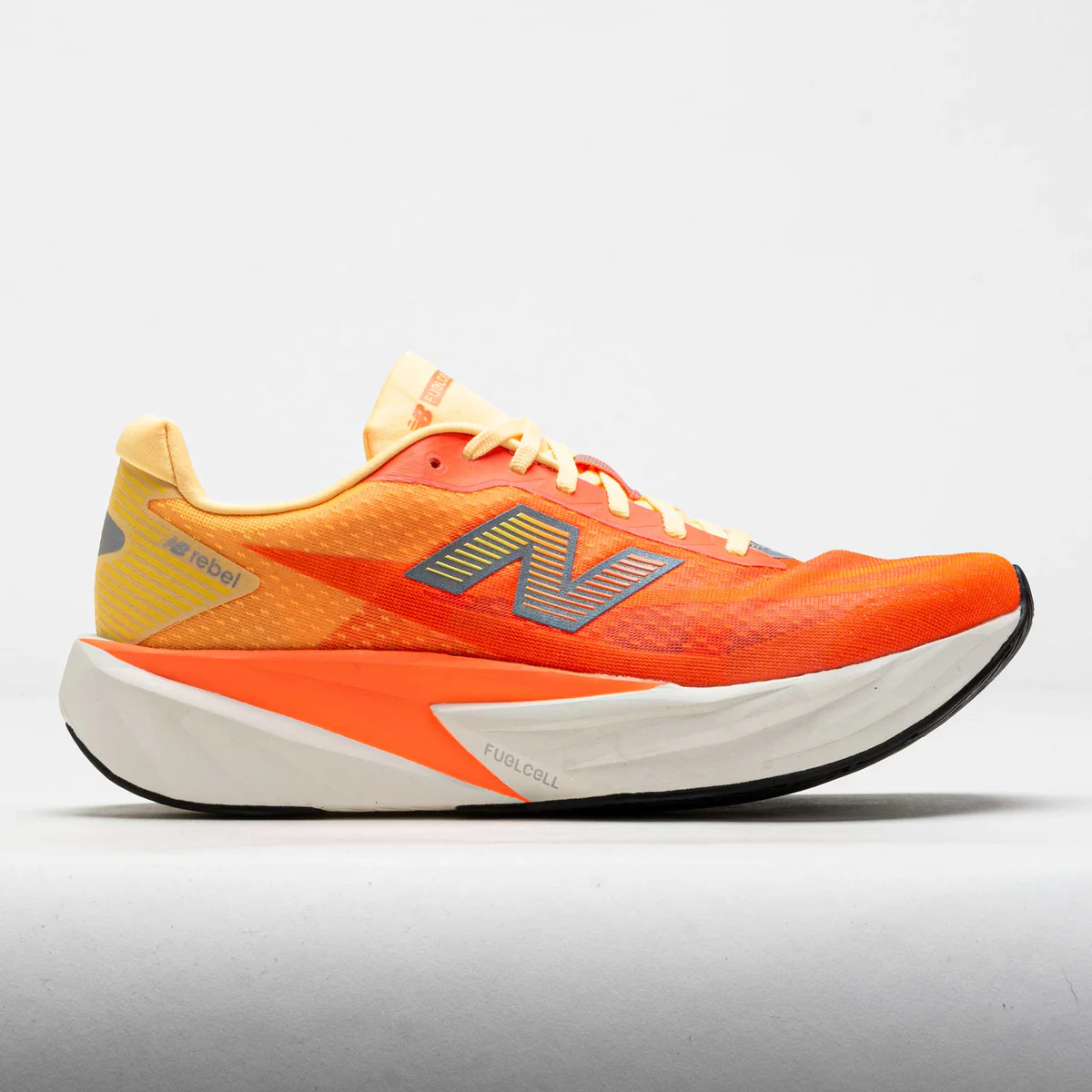 Buy New Balance Men FuelCell Rebel V5 - Tangerine Heat / Silver Metallic for running in Singapore - Running Lab SG