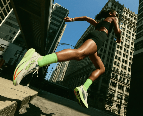 Buy HOKA Women Mach 7 Wide - Frost / Neon Yuzu for running in Singapore - Running Lab SG