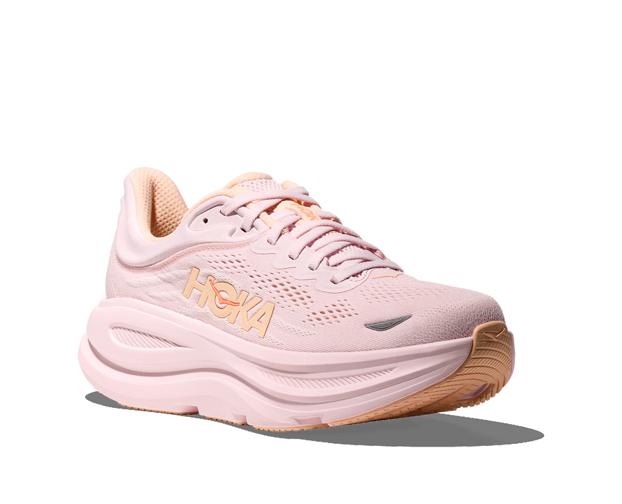 HOKA Women Bondi 9 Wide - Lilac Cream / Tangerine Glow – Running