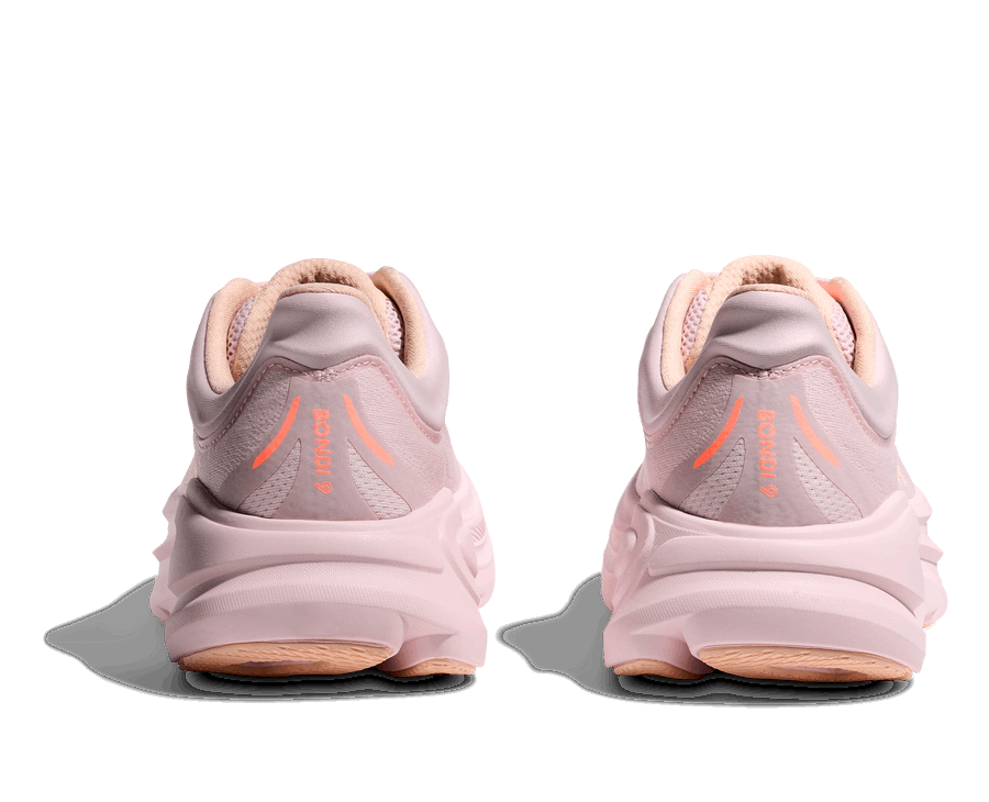 HOKA Women Bondi 9 Wide - Lilac Cream / Tangerine Glow – Running