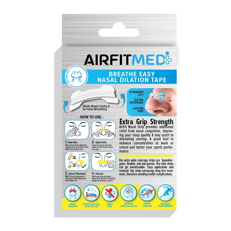 Buy AirFit Medi Nasal Dilation Tape - Extra Wide Coverage for running in Singapore - Running Lab SG
