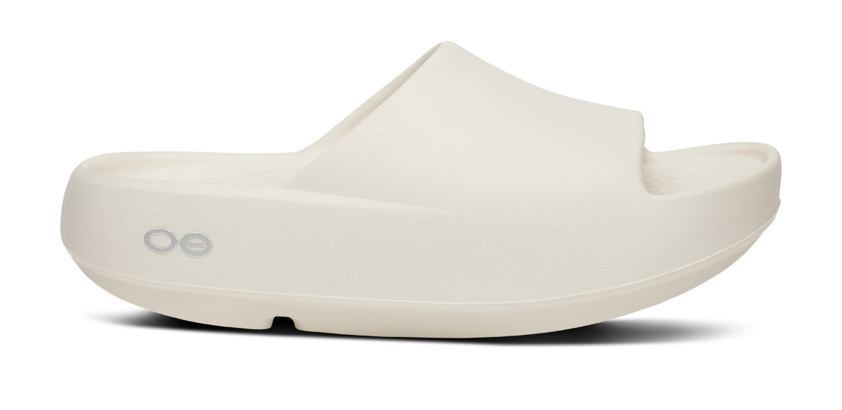 OOFOS Unisex OOahh Plus - Chalk – Running Lab Singapore