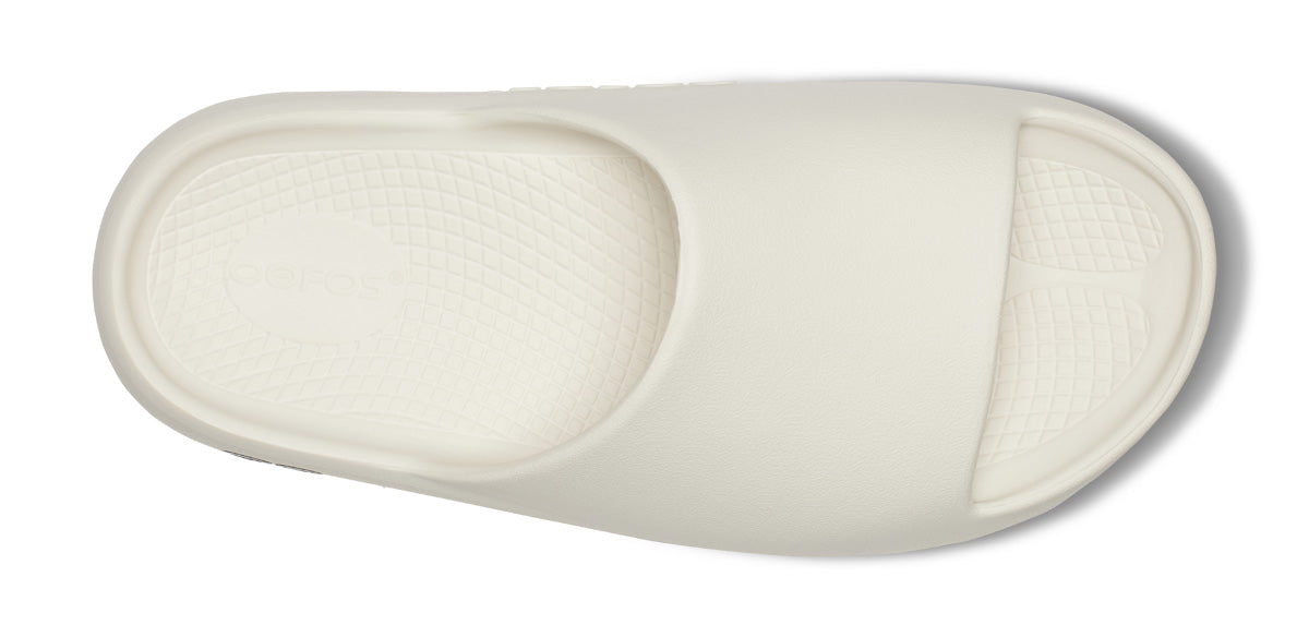 OOFOS Unisex OOahh Plus - Chalk – Running Lab Singapore